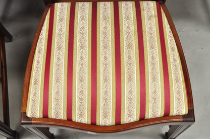 Vintage Sheraton Federal Mahogany Shield Back Dining Room Chairs - Set of 6