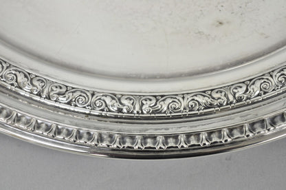 Vintage Reed & Barton 1241 Round Victorian Silver Plated Serving Platter Tray