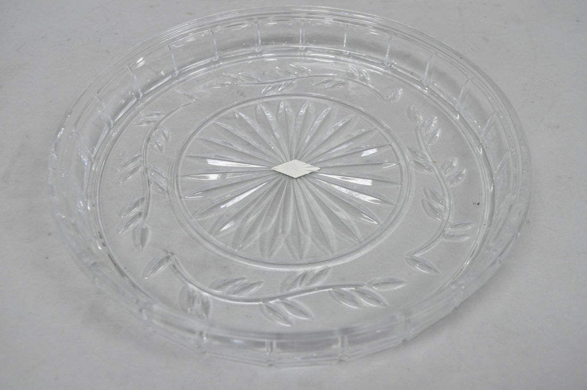 Shannon Design of Ireland Round Clear Cut Crystal Capitol Dome Cake Plate Stand