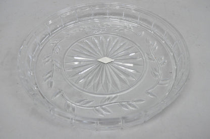 Shannon Design of Ireland Round Clear Cut Crystal Capitol Dome Cake Plate Stand