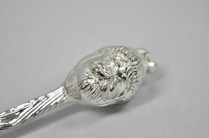 Vintage 9" Santa Claus Christmas Silver Plated Candle Snuffer by Head