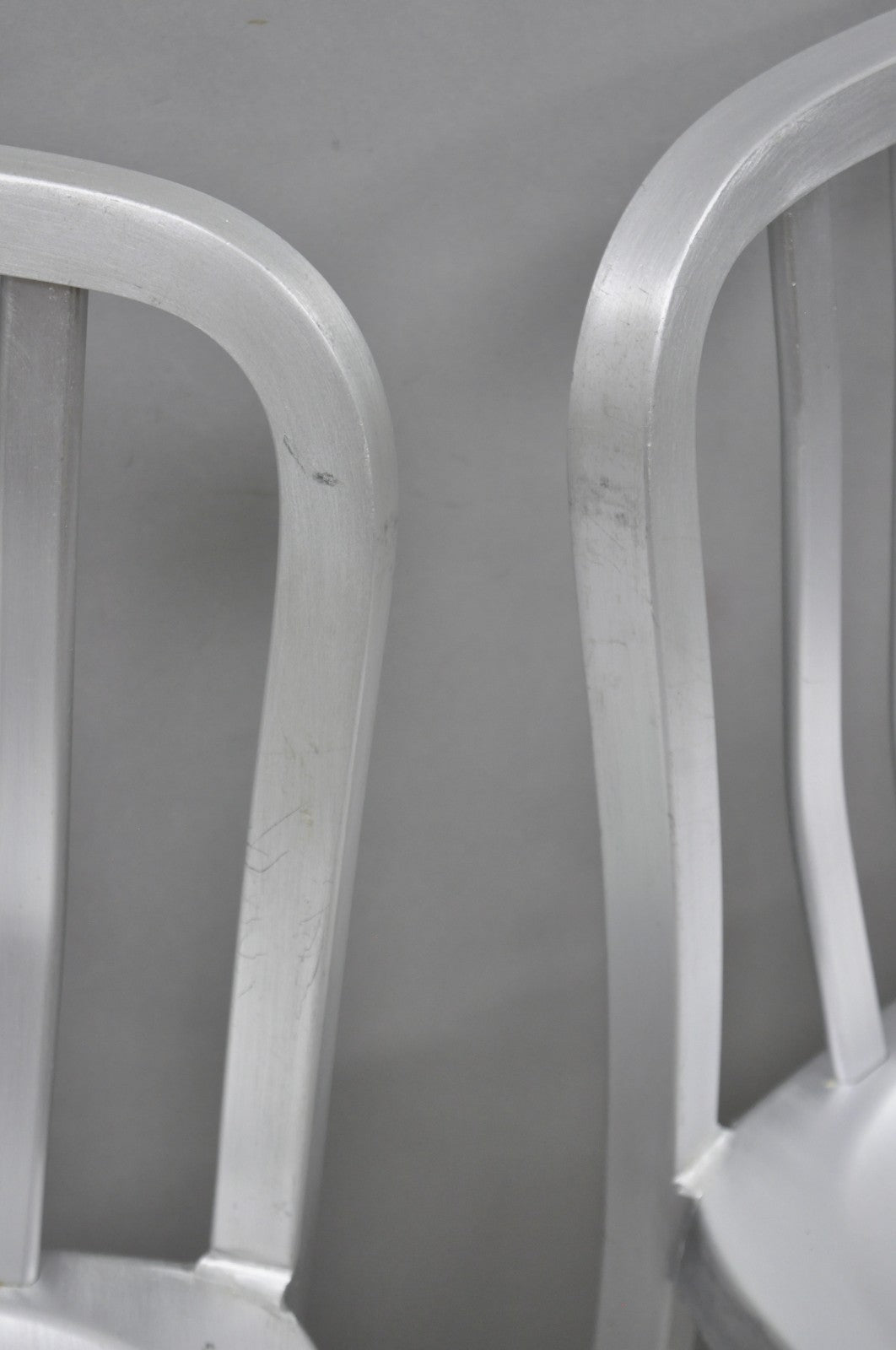 Art Deco Navy Style Aluminum Metal 24" Counter Stool Barstool Chair - Set of 4