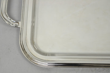 Contemporary Modern Landes Silver Plated Rectangular Bar Serving Platter Tray
