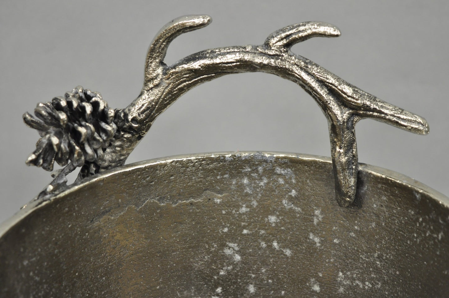Hollywood Regency Faux Bois Silver Plated Antler Branch Chiller Bucket Mud Pie