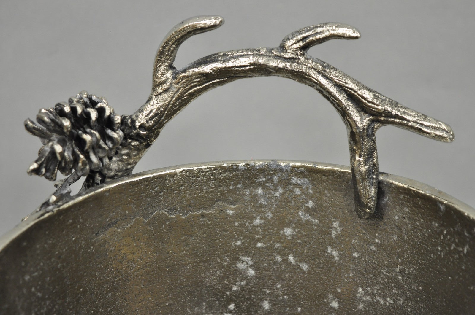 Hollywood Regency Faux Bois Silver Plated Antler Branch Chiller Bucket Mud Pie