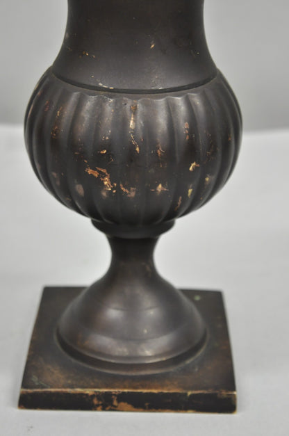 Vintage Brass French Classical Style Small Table Top Urn Form Flower Vase