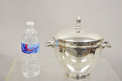 Vtg Knight Silver Smith's Silver on Copper Lidded Ice Bucket w Aluminum Lining