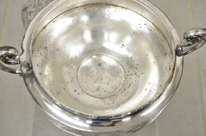 Antique Wallace Bros & Co. Victorian Silver Plated Reticulated Lid Butter Dish