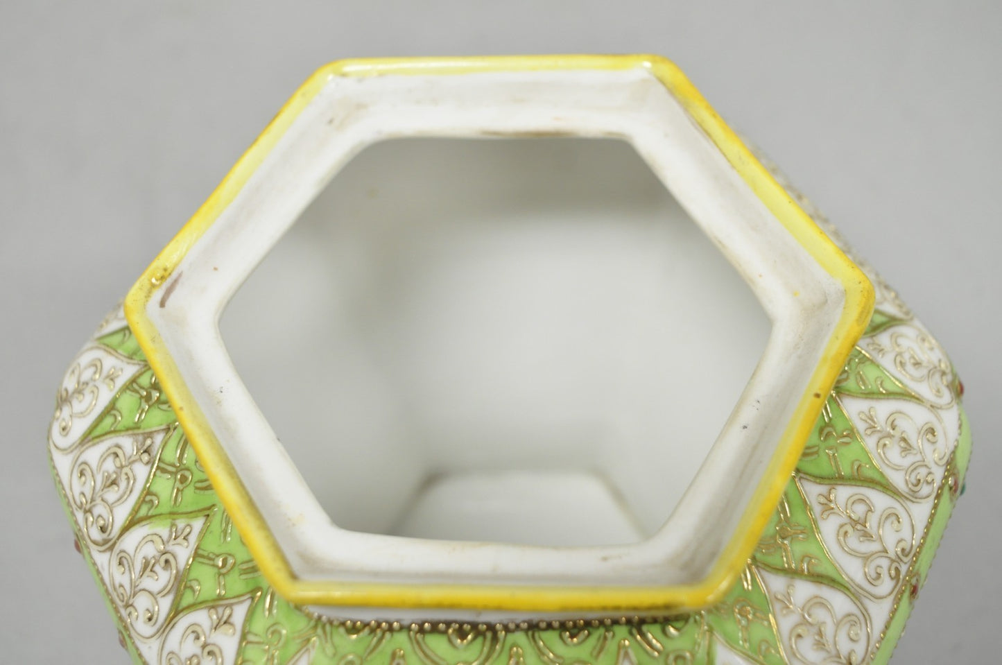 Antique Nippon Noritake Hand Painted Porcelain Gold Gilt Draped Biscuit Jar