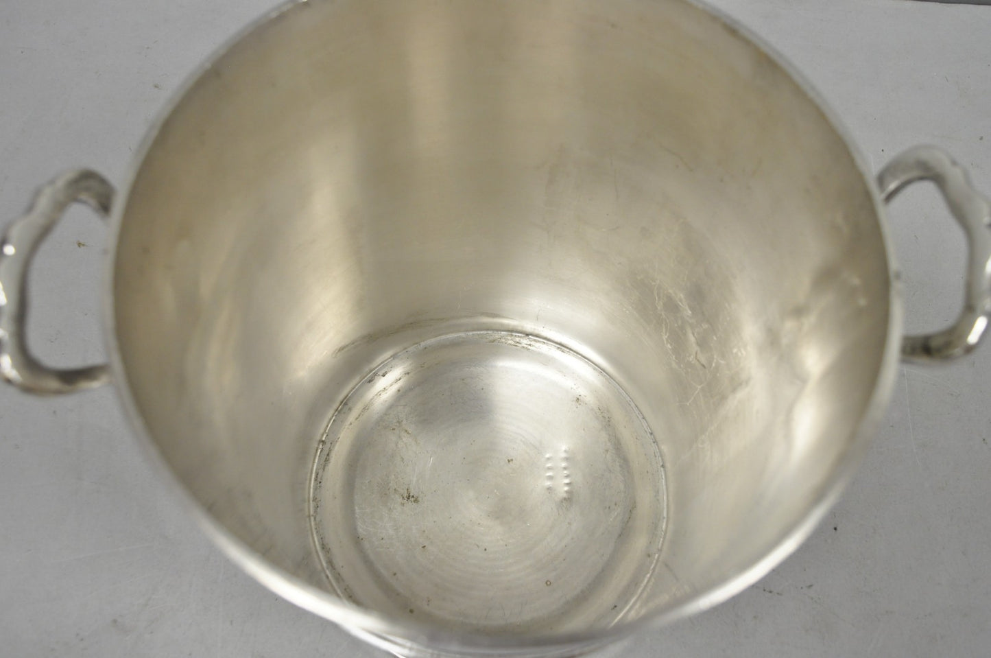Vintage Mid Century Modern Nickel Silver Plated "Room Service" Champagne Bucket