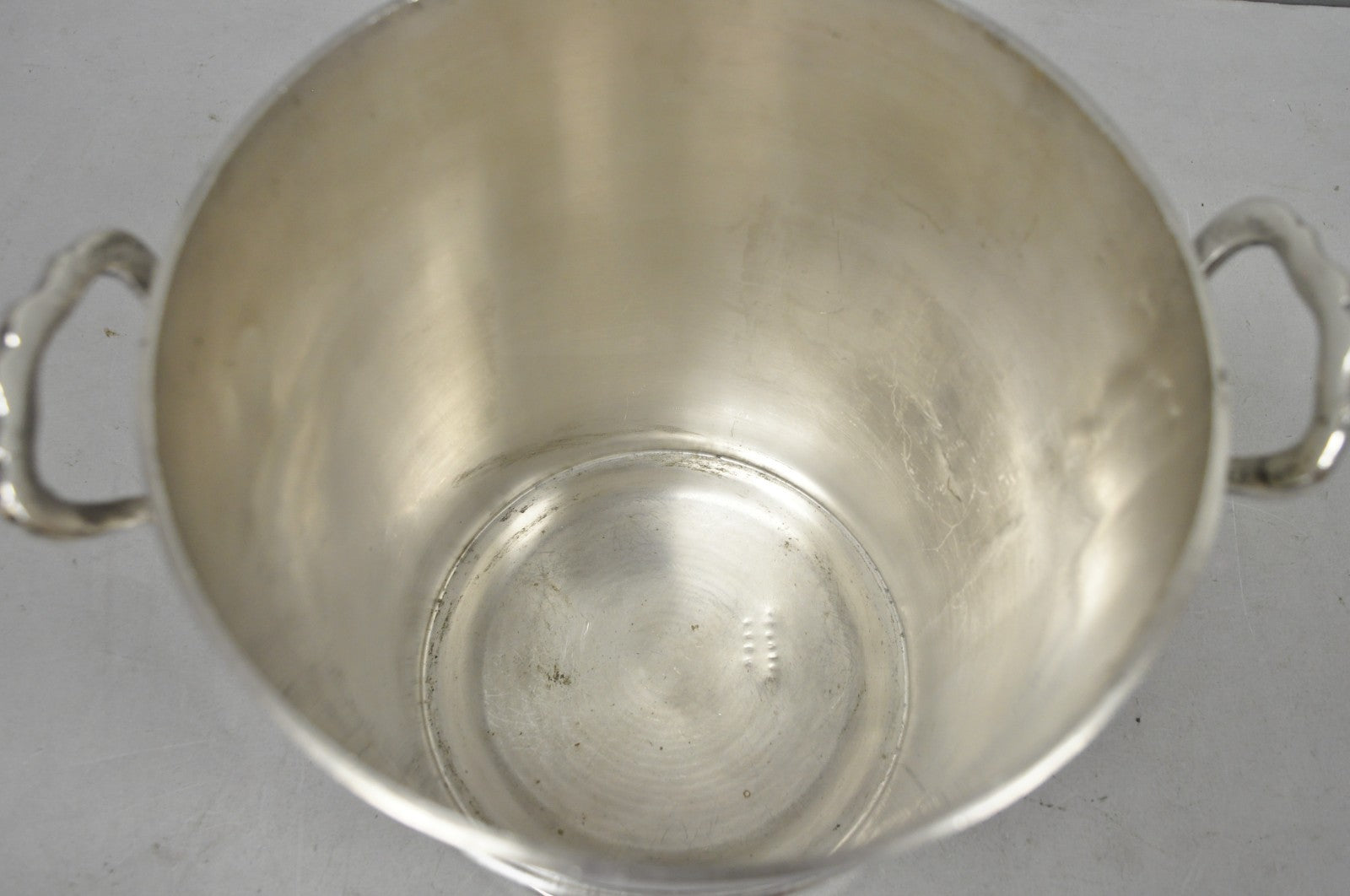 Vintage Mid Century Modern Nickel Silver Plated "Room Service" Champagne Bucket