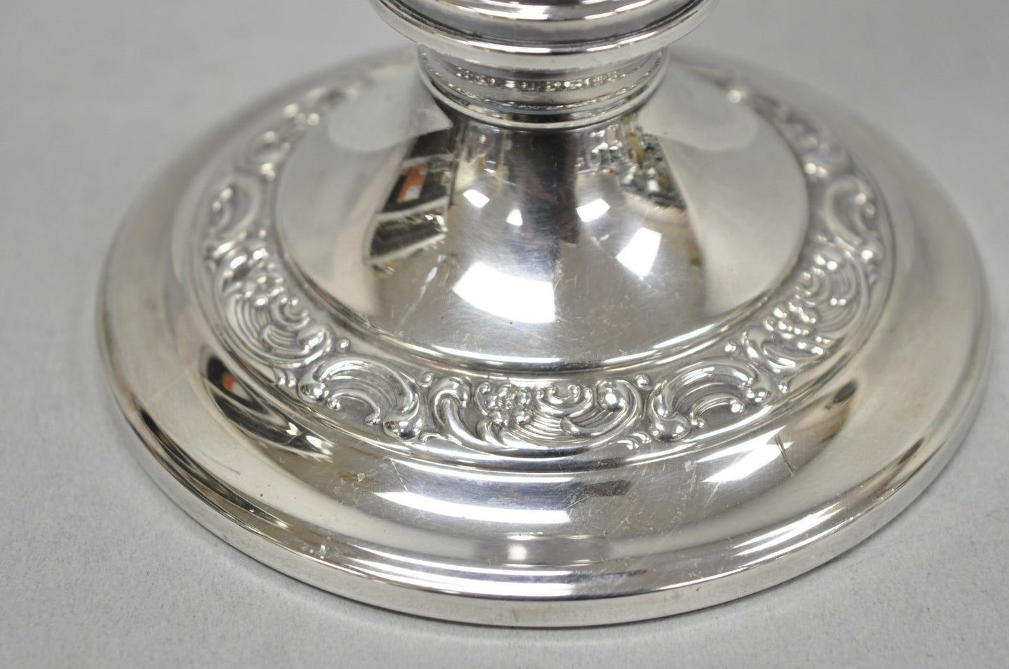 Vintage Gorham YC3021 Silver Plated 3 Arm Convertible Candelabra - a Pair