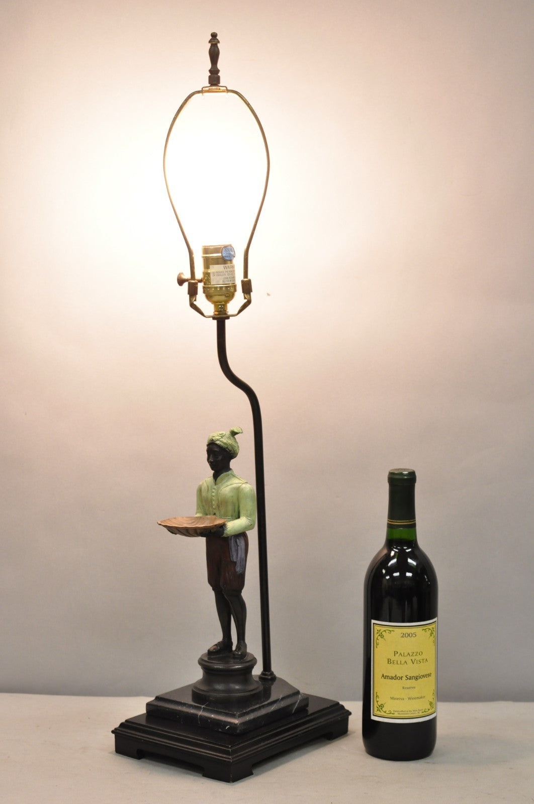 John Richard Egyptian Moorish Figural Butler Servant Table Lamp