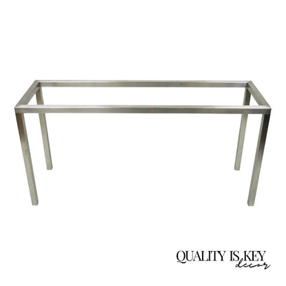 Design Institute of America Steel Mid Century Modern 58" Long Console Hall Table