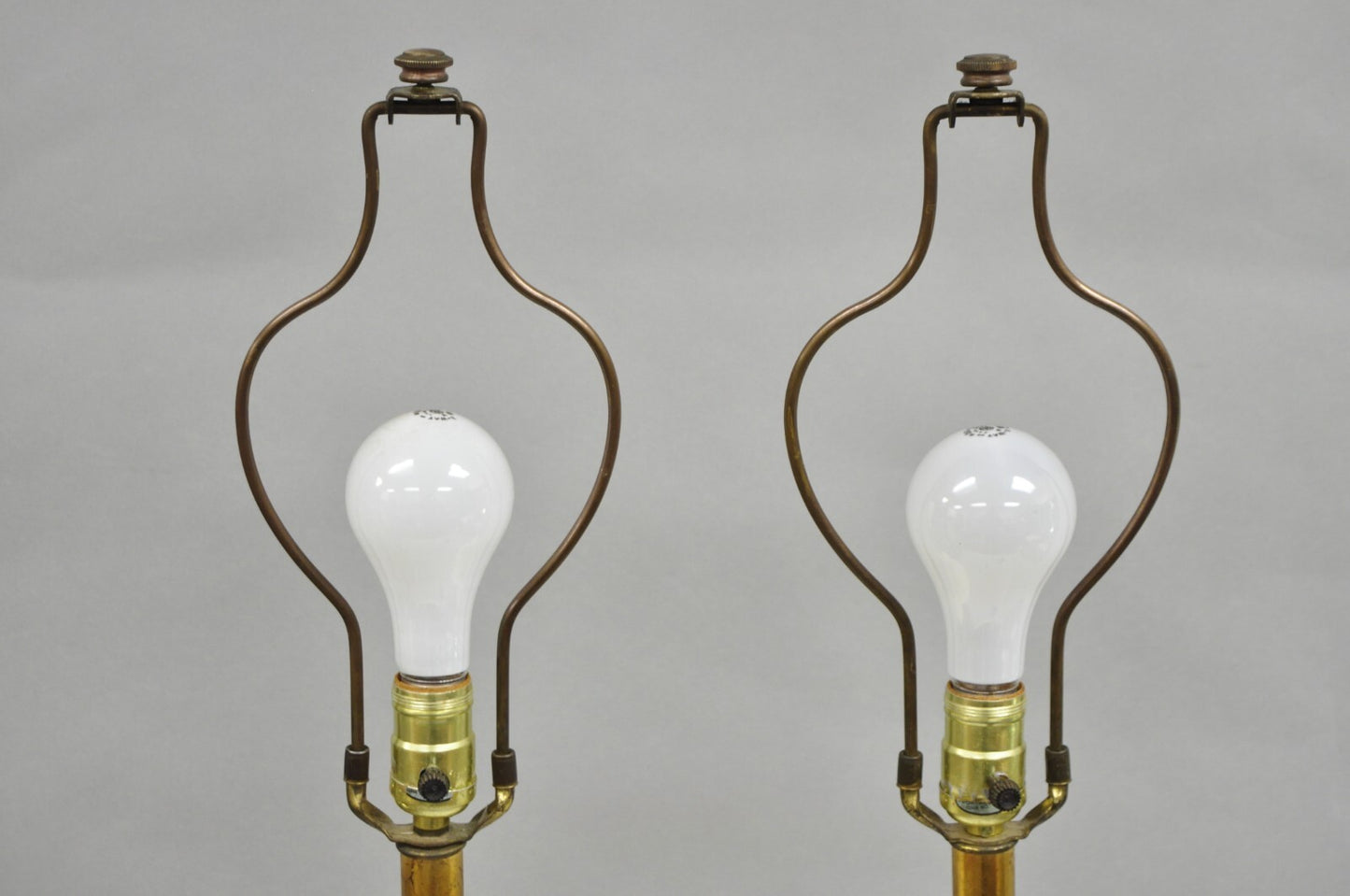 Italian Neoclassical Large Carved Solid Alabaster Marble Urn Table Lamps - Pair
