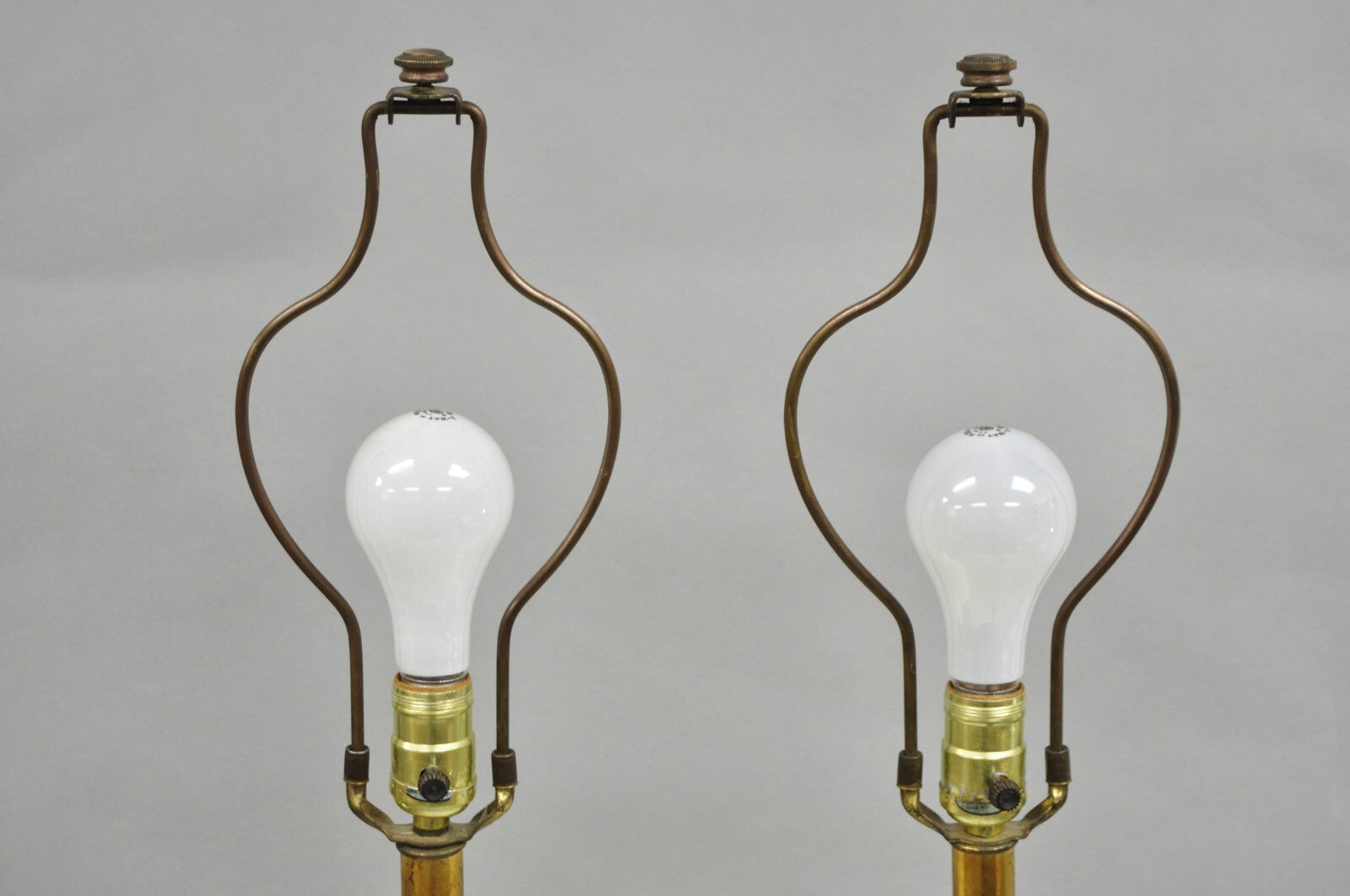 Italian Neoclassical Large Carved Solid Alabaster Marble Urn Table Lamps - Pair