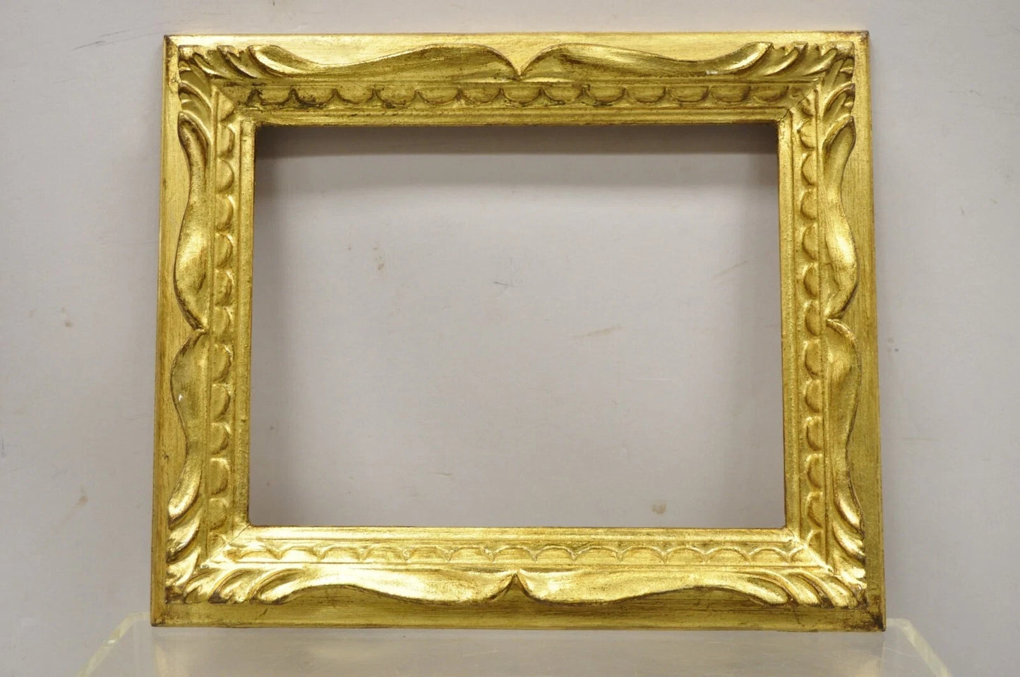 Vintage Italian Hollywood Regency Gold Gilt Wood 14 x 12 Art Picture Frame