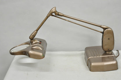 Vintage Dazor Model M-270 Lighted Magnifying Glass Industrial Work Task Lamp