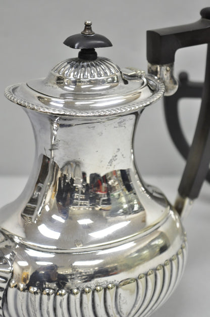 Antique English Sheffield B. Altman Art Deco Silver Plated Tea Service Set, 4 Pc