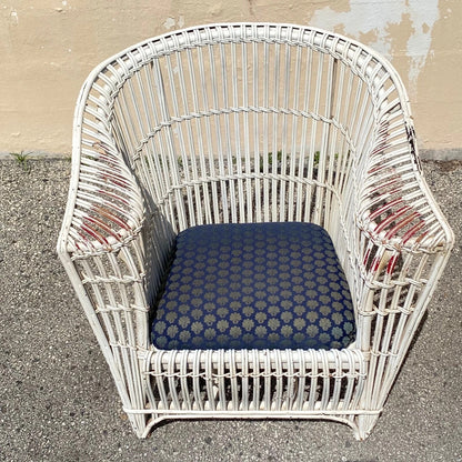 Antique Victorian Wicker Rattan Bentwood Sculptural Sunroom Sofa Set with Chairs