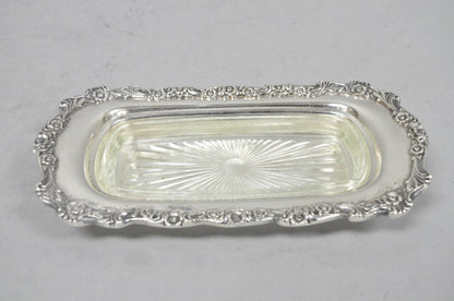 Vintage International Silver Countess Silver Plated Covered Butter Dish