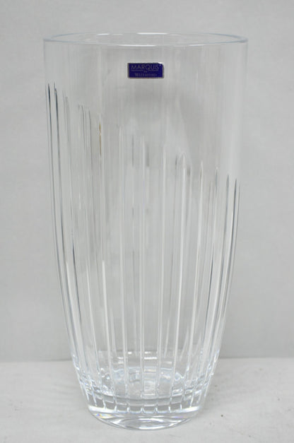 Marquis by Waterford 12" Tall Etched Round Lead Crystal Glass Flower Vase