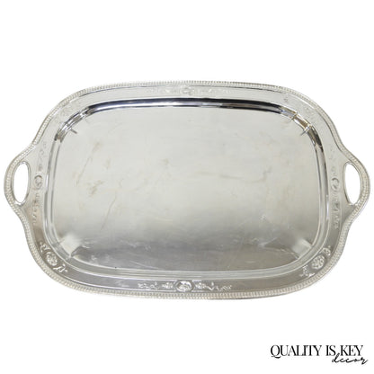 Antique Reed & Barton 04072 English Edwardian Silver Plater Serving Platter Tray
