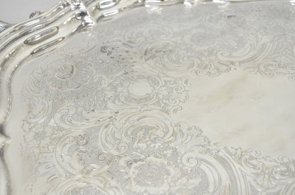 Antique Reed & Barton Winthrop Silver Plated Victorian Bar Serving Platter Tray