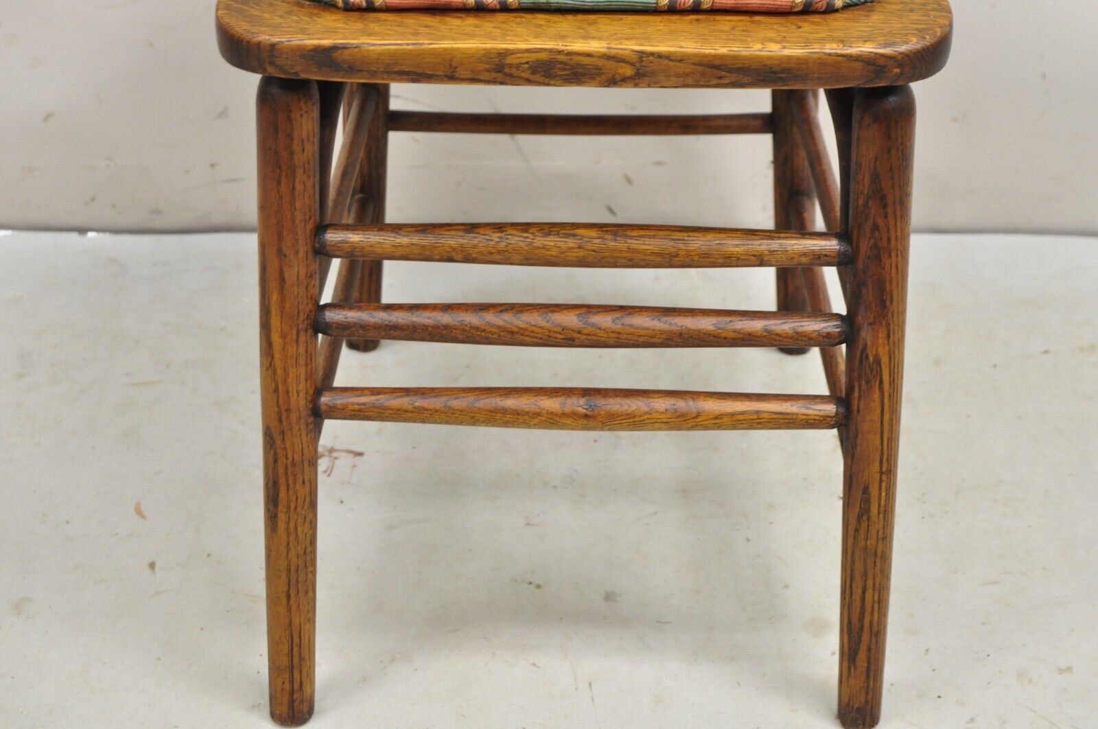 Antique Mission Arts & Crafts Oak Bentwood Slat Back Dining Side Chair