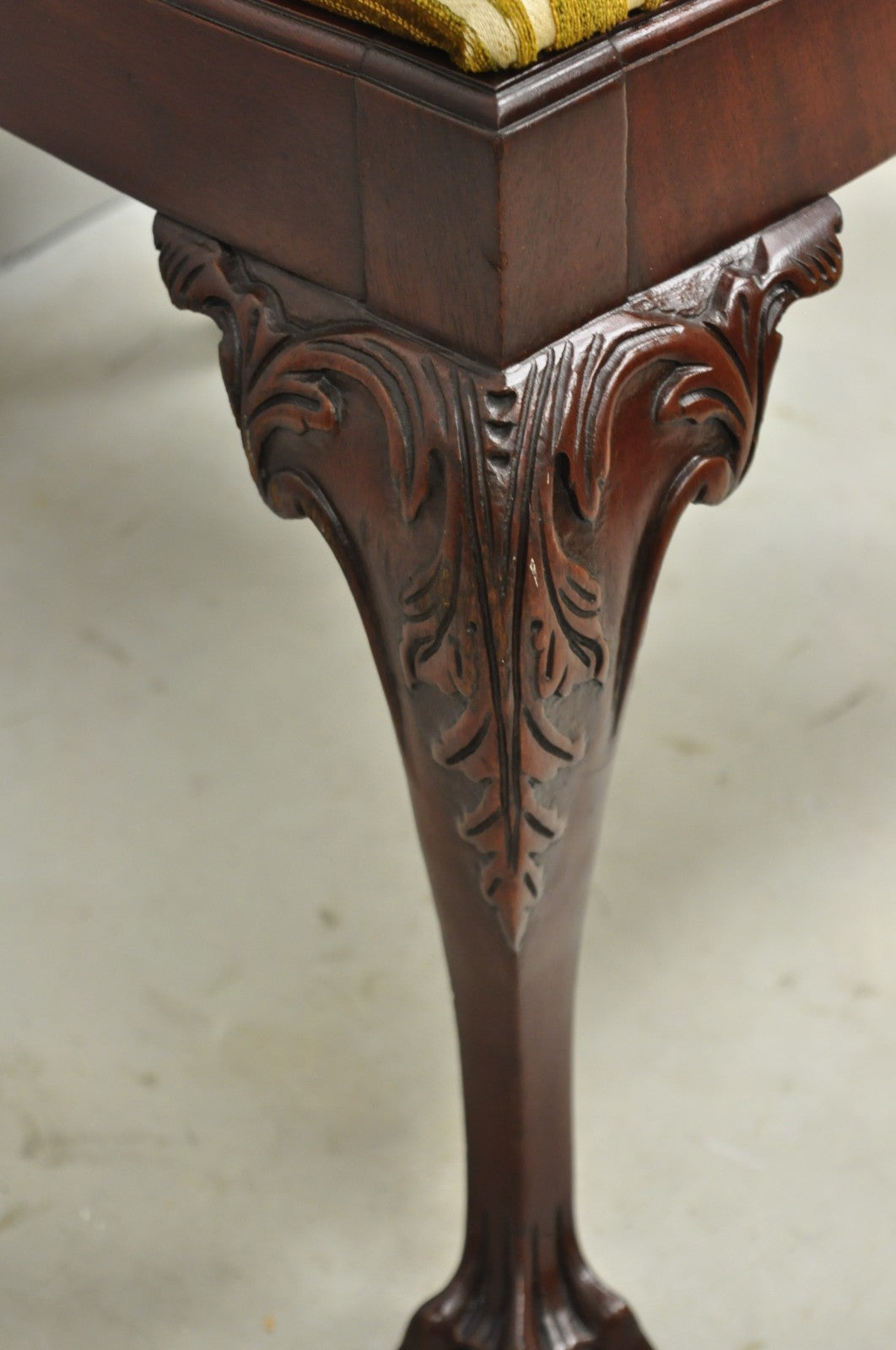John Stuart Chippendale Carved Mahogany Ball and Claw Dining Chairs - Set of 4