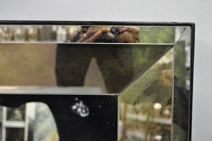 Hollywood Regency James Mont Style Verre Eglomise Smoked Glass Wall Mirror