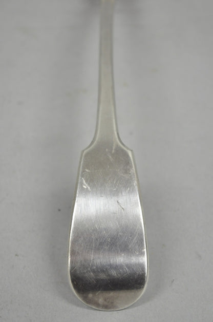 Antique English Victorian Daniel & Arter Fiddle Pattern Silver Plated Soup Ladle