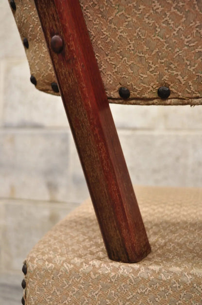 Vintage Mid Century Gilbert Rohde Jens Risom Style Mahogany Dining Chair (C)