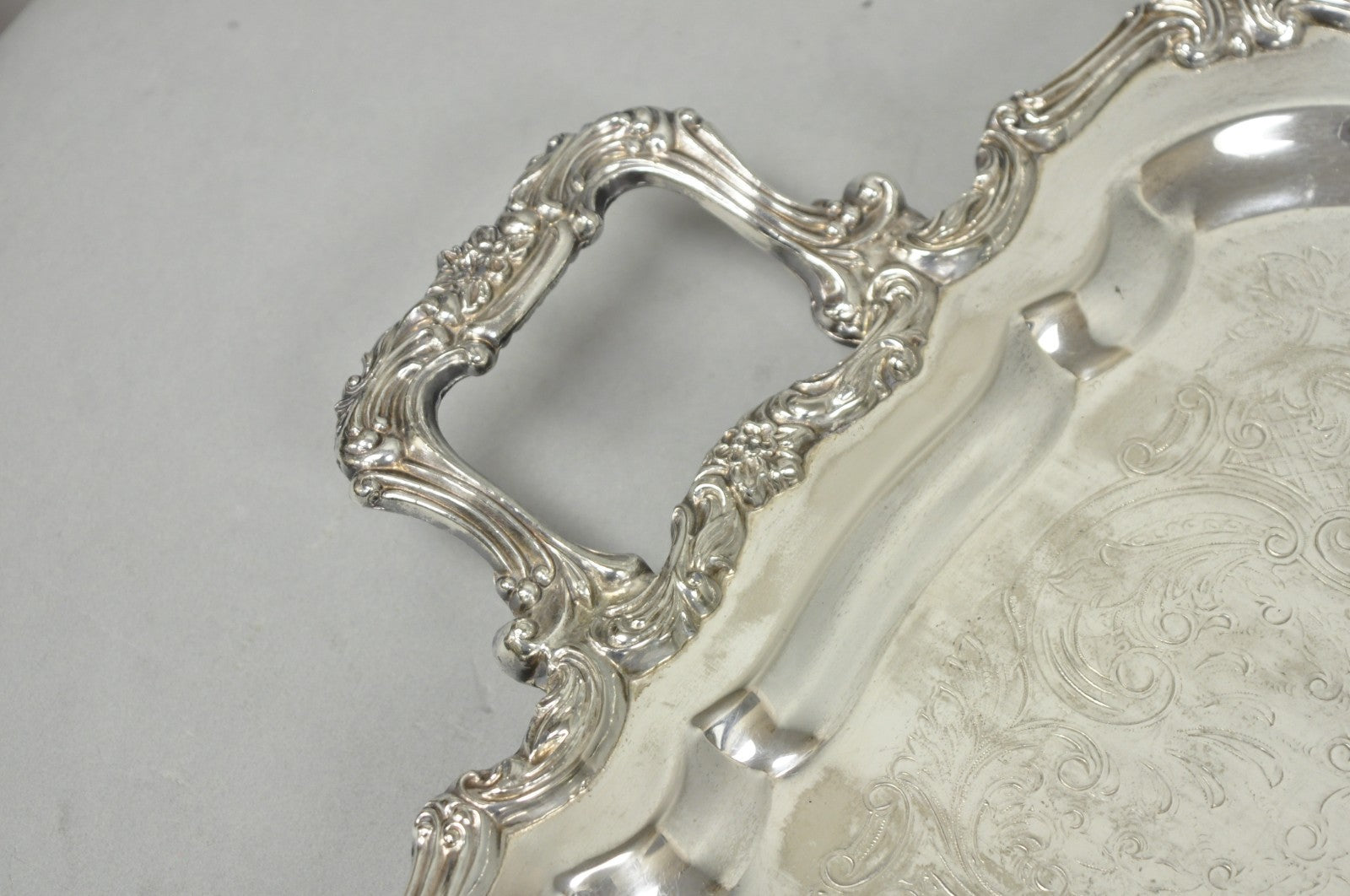 Vintage Taunton Statehouse Victorian Silver Plated Narrow Serving Platter Tray