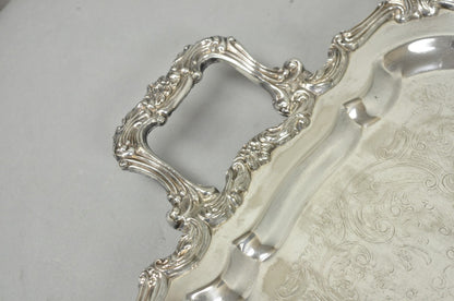 Vintage Taunton Statehouse Victorian Silver Plated Narrow Serving Platter Tray