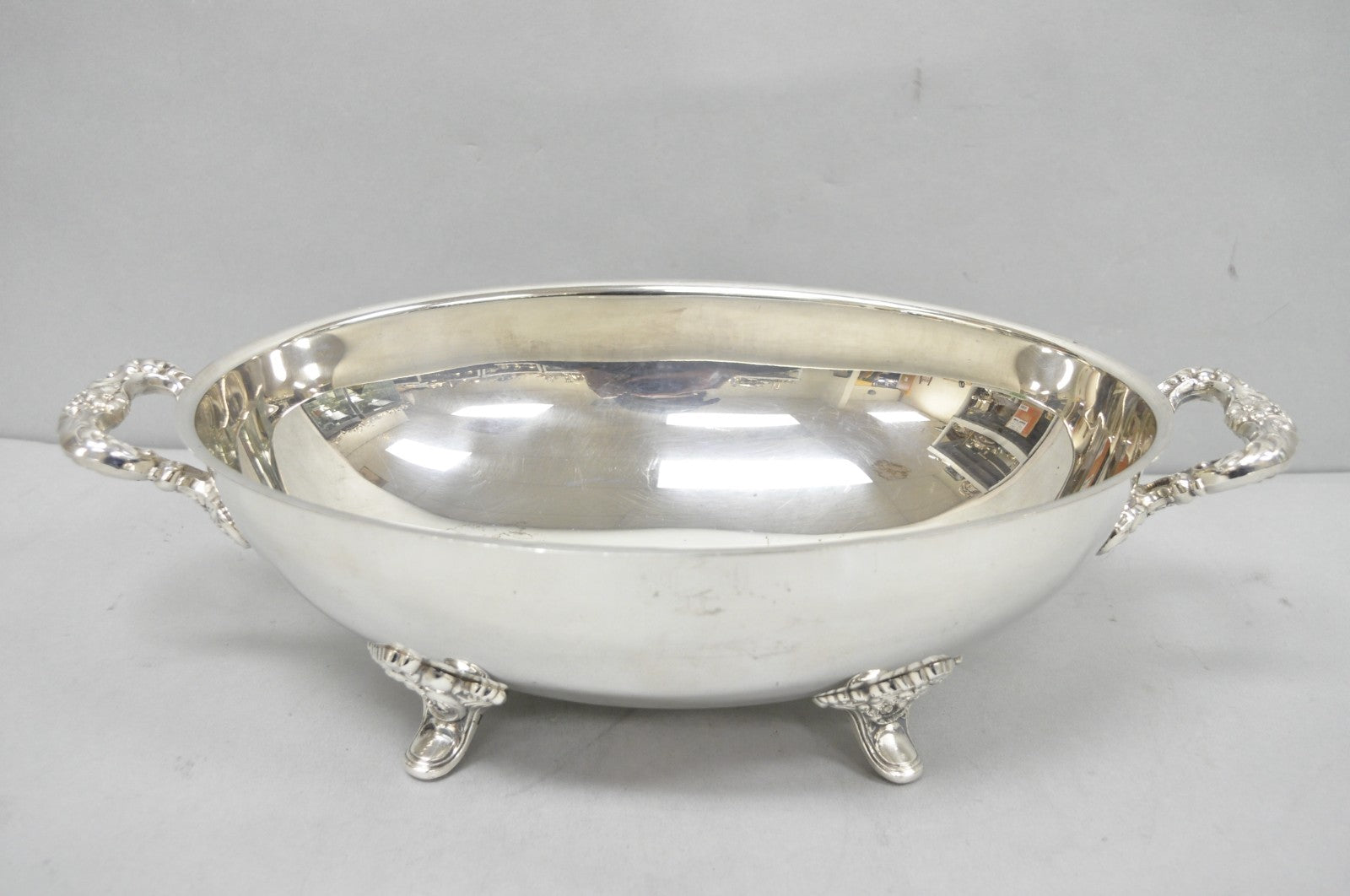 Vintage Poole Regency Style Footed Silver Plated Lidded Soup Tureen Serving Bowl