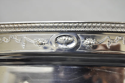 Antique Reed & Barton 04072 English Edwardian Silver Plater Serving Platter Tray