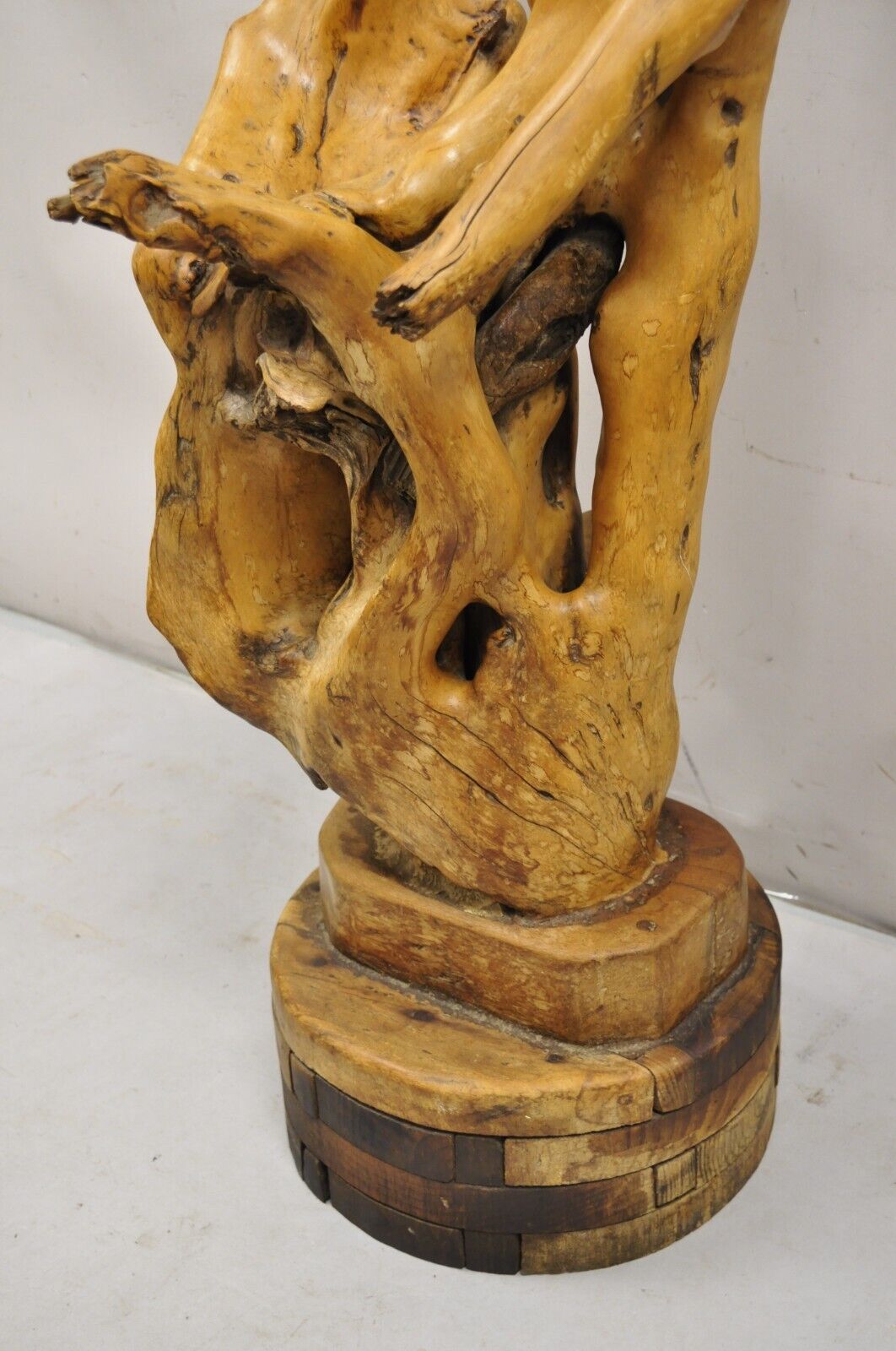 Vintage Mid Century Modern Large Teak Root Driftwood Abstract Statue Sculpture