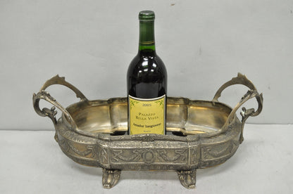 Vintage French Louis XVI Baroque Style Bronze Planter Centerpiece Bowl Dish