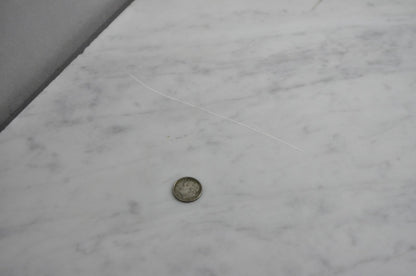 Antique American New York Classical Marble Top Mahogany Console Pier Table