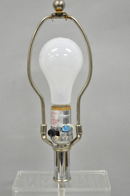 Mid Century Modern Acrylic Lucite Purple "Tree of Life" Small Cube Table Lamp