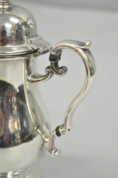 Vintage English Sheffield Victorian Silver Plated Small Coffee Creamer Pot