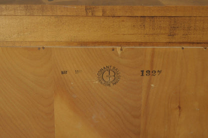 Conant Ball Colonial Maple Wood Console Cabinet Table w Clipper Ship Wall Mirror