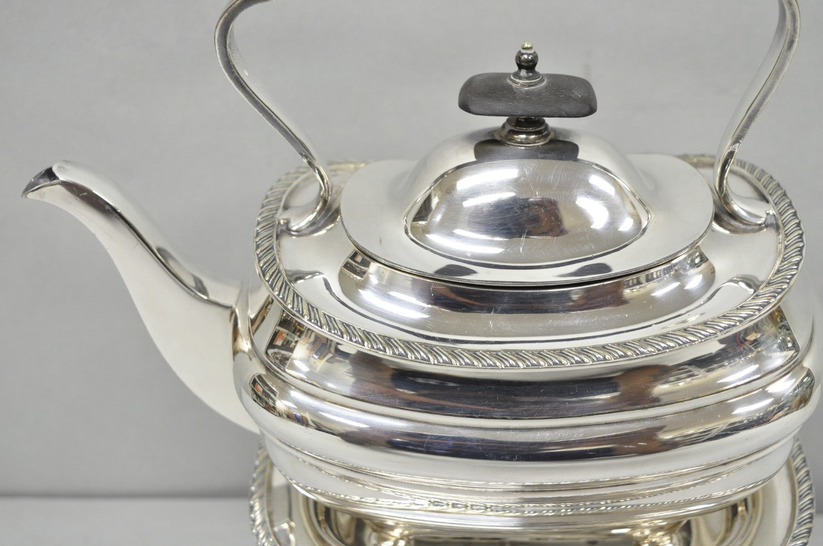 Antique Walker Hall Sheffield Silver Plated Teapot Spirit Kettle on Warmer Stand