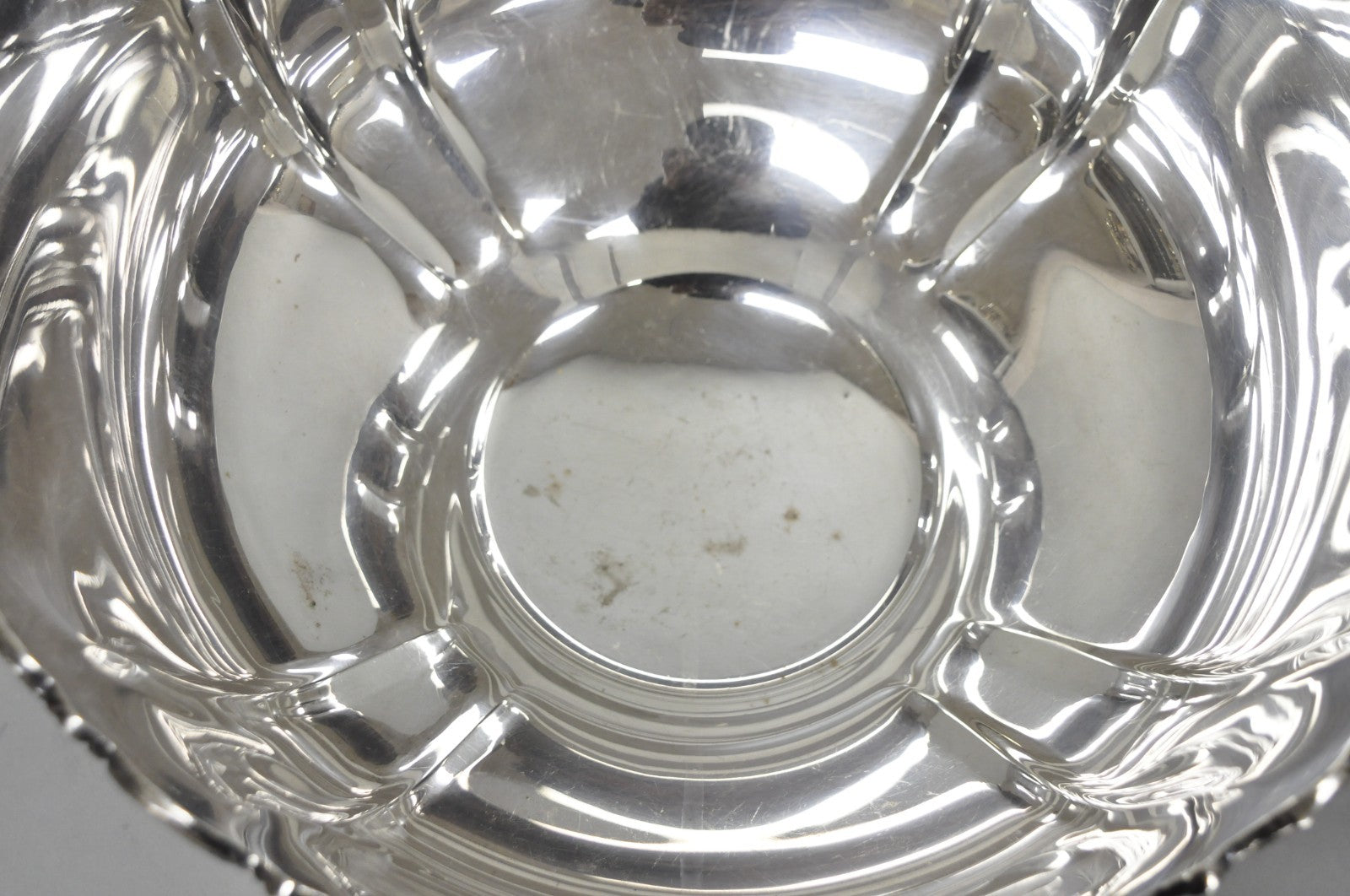 Vintage Baroque by Wallace 252 & 253 Silver Plated Punch Bowl Set w/ 10 Cups