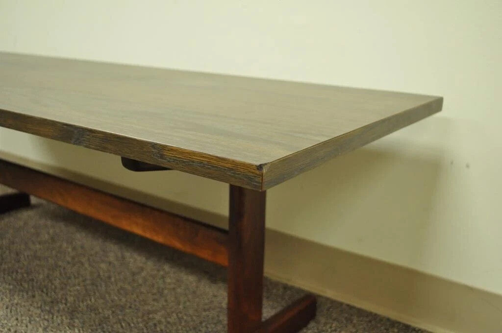 Vintage Mid Century Danish Modern Teak and Laminate Rectangular Coffee Table