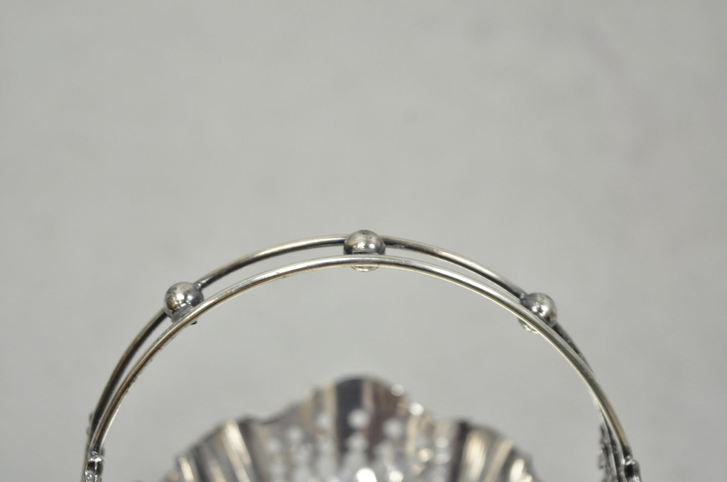 Antique Wallace Bros Victorian Silver Plated Reticulated Small Basket Nut Dish