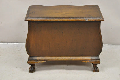 Vintage Small Salesman Sample Chippendale Georgian Style 3 Drawer Bombe Commode