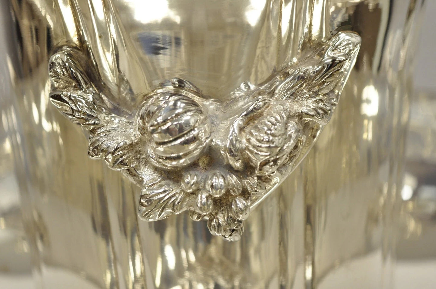 English Victorian Royal Castle Silver Plated Ice Bowl & Champagne Chiller Bucket