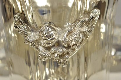 English Victorian Royal Castle Silver Plated Ice Bowl & Champagne Chiller Bucket